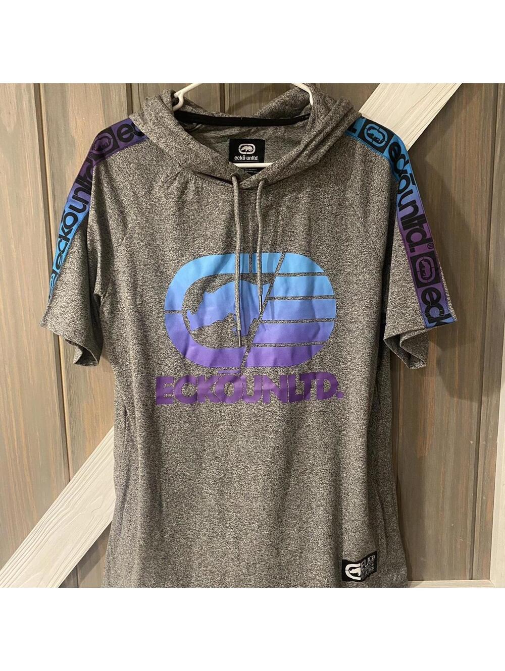 Ecko Unltd. Men's Grey and Multi Hoody